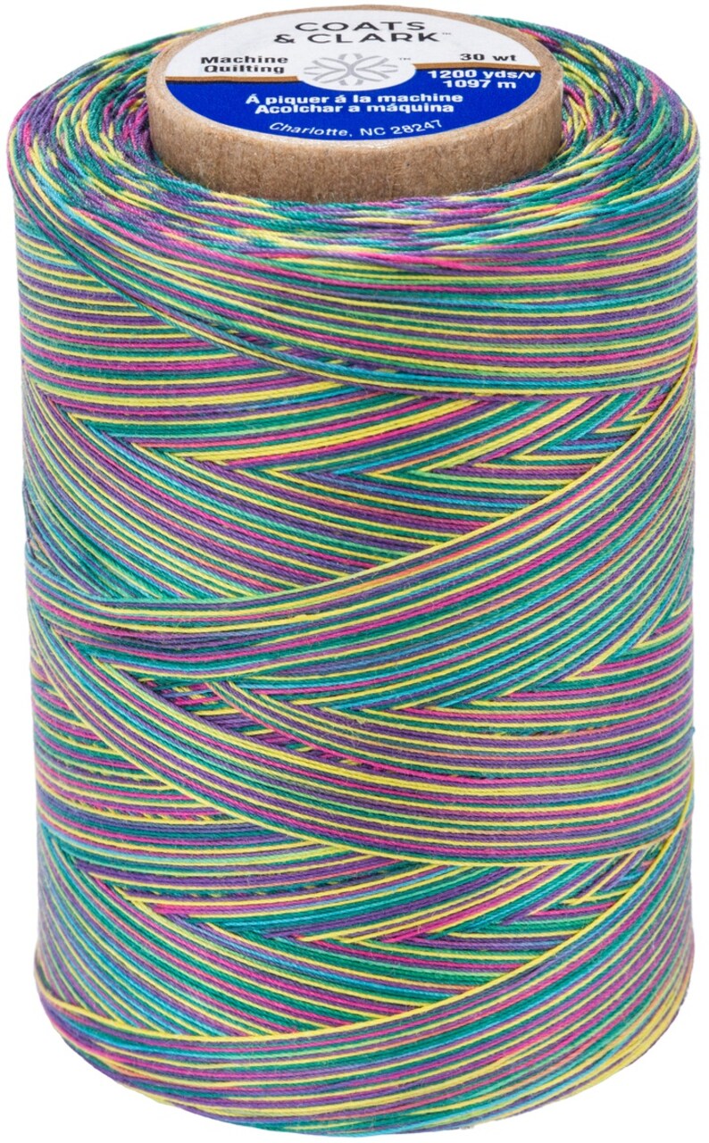 Coats Cotton Machine Quilting Multicolor Thread 1200Yd-Jewels